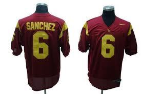 NCAA USC Trojans #6 Sanchez red jersey