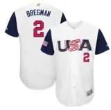 2017 World Baseball USA #2 Bregman White Classic Jersey