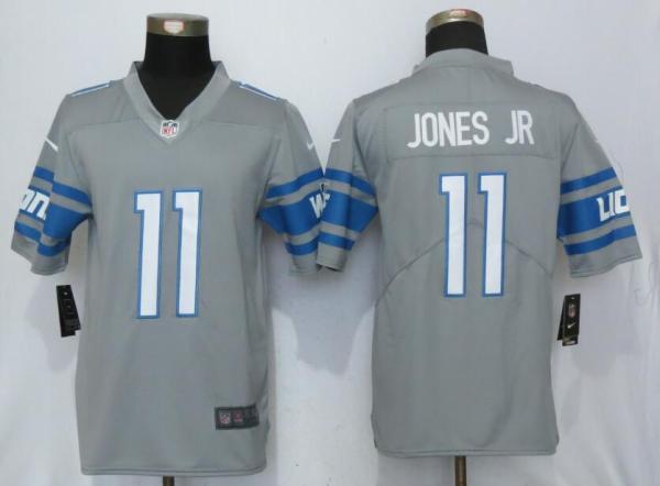 NFL Detroit Lions #11 Jones jr Color Rush Gray Limited Jersey