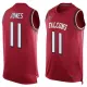 NFL Atlanta Falcons #11 Jones Red Short Sleeve Limited Tank Top Jersey