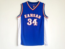 NCAA Kansas Jayhawks #34 Pierce Blue Jersey