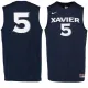 Nike Xavier Musketeers #5 Basketball Jersey Navy Blue