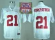 2013 BCS National Championship Alabama Crimson #21 Kirkpatrick White NCAA Football Jersey