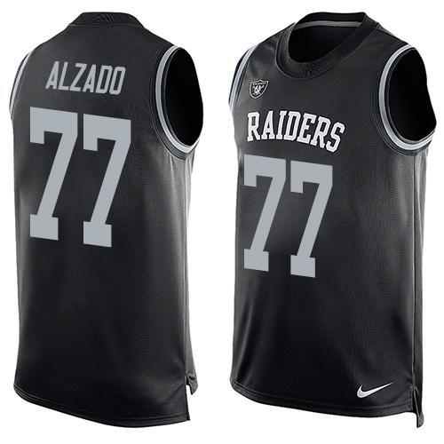 NFL Oakland Raiders #77 Alzado Black Limited Tank Top Jersey