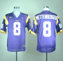 Nike LSU Tigers Zach Mettenberger 8 Purple College Football Jersey