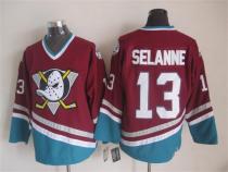 NHL Anaheim Ducks #13 Selanne Red Jersey