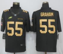 New Nike Philadelphia Eagles 55 Graham Gold Anthracite Salute To Service Limited Jersey