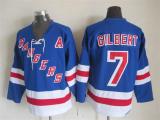 NHL New York Rangers #7 Gilbert Blue Jersey with A Patch