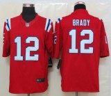 Nike New England Patriots 12 Brady Red Elite Jersey