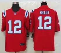 Nike New England Patriots 12 Brady Red Elite Jersey