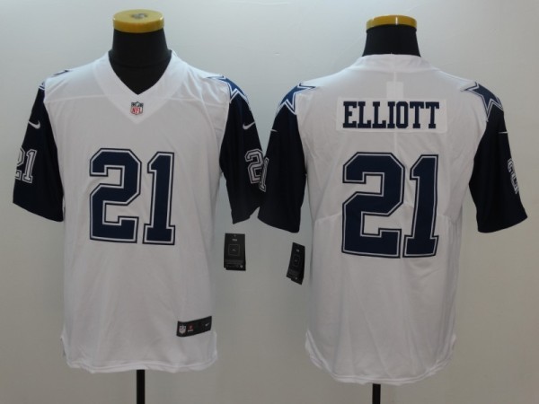 NFL Dallas Cowboys #21 Elliott White Color Rush Limited Jersey