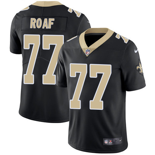 NFL New Orleans Saints #77 Roaf Black Vapor Limited Jersey