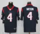 New Nike Houston Texans #4 Watson Blue Limited Jerseys