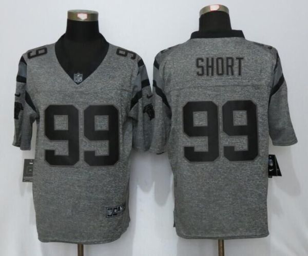 NEW Nike Carolina Panthers 99 Short Gray Mens Gridiron Gray Limited Jersey