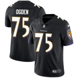 NFL Baltimore Ravens #75 Ogden Black Vapor Limited Jersey