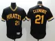 Majestic MLB Pittsburgh Pirates #21 Clemente Black Pullover Jersey