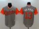 MLB Baltimore Orioles #13 MR.Miami All Rise Grey Pullover Jersey