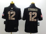 Nike Dallas Cowboys #12 Staubach Black Salute TO Service Jersey