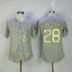 MLB Chicago Cubs #28 Hendricks Grey Gold Champion Elite Jersey