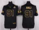 Mens Kansas City Chiefs #91 Hali Pro Line Black Gold Collection Jersey