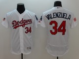 MLB Los Angeles Dodgers #34 Valenzuela White Elite Jersey
