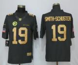NFL Pittsburgh Steelers #19 Smith-schuster Gold Salute To Service Limited Jersey