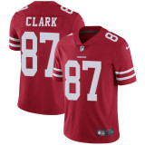 Mens San Francisco 49ers #87 Clark Red Vapor Limited Jersey