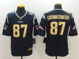 NFL New England Patriots #87 Gronkowski Color Rush Gold Number Jersey