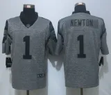 NEW Nike Carolina Panthers 1 Newton Gray Mens Stitched Gridiron Gray Limited Jersey