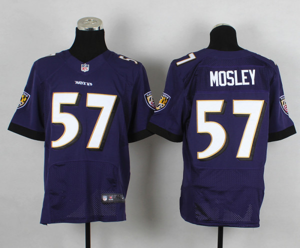 Nike Baltimore Ravens #57 Mosley Purple Elite Jersey