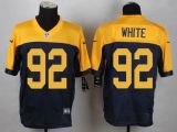 Nike Green Bay Packers #92 White Yellow Blue Elite Jersey