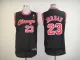 nike Chicago Bulls #23 Jordan black color red number and name jersey