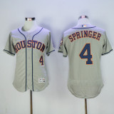 MLB Houston Astros #4 Springer Elite Grey Jersey