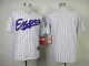 MLB Montreal Expos Blank White Blue Pinstripe Jersey