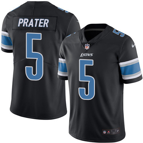 NFL Detriot Lions #5 Prater Black Vapor Limited Jersey