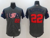 2017 World Baseball USA #22 McCutchen Grey Classic Jersey