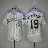 MLB Colorado Rockies #19 Blackmon Blackmon Elite White Jersey