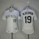 MLB Colorado Rockies #19 Blackmon Blackmon Elite White Jersey