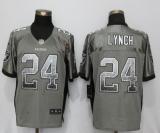 NEW Nike Oakland Raiders 24 Lynch Drift Fashion Gray Elite Jersey