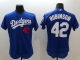 Majestic MLB Los Angeles Dodgers #42 Elite Robinson Blue Jersey