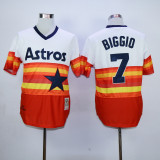 MLB Houston Astros #7 Biggio Orange Throwback Jersey