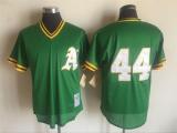 MLB Oakland Athletics #44 Green Pullover Throwback Jersey