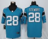 Nike Carolina Panthers 28 Stewart Blue Limited Jersey