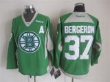 NHL Boston Bruins #37 Bergeron Green New Jersey with A Patch