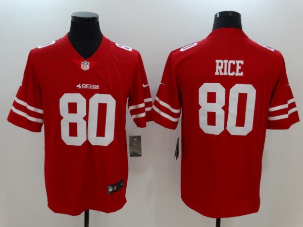 NFL San Francisco 49ers #80 Rice Red Vapor Limited Jersey