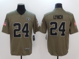 Mens Oakland Raiders #24 Lynch Olive Salute to Service Limited Jersey