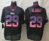 New Nike New England Patriots 29 Blount USA Flag Fashion Black Elite Jerseys