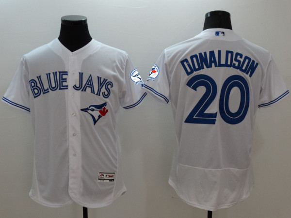 Majestic MLB Toronto Blue Jays #20 Donaldson Elite White Jersey