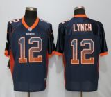 NEW Nike Denver Broncos 12 Lynch Drift Fashion Blue Elite Jerseys