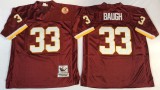 NFL Washington Redskins Red #33 Baugh Red Throwback Jersey